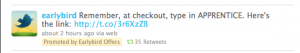 Twitter-Earlybird-Tweet Earlybird Tweet on Twitter