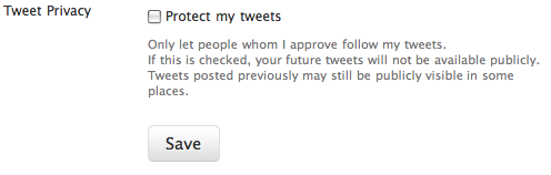 Twitter Privacy Protect My Tweets