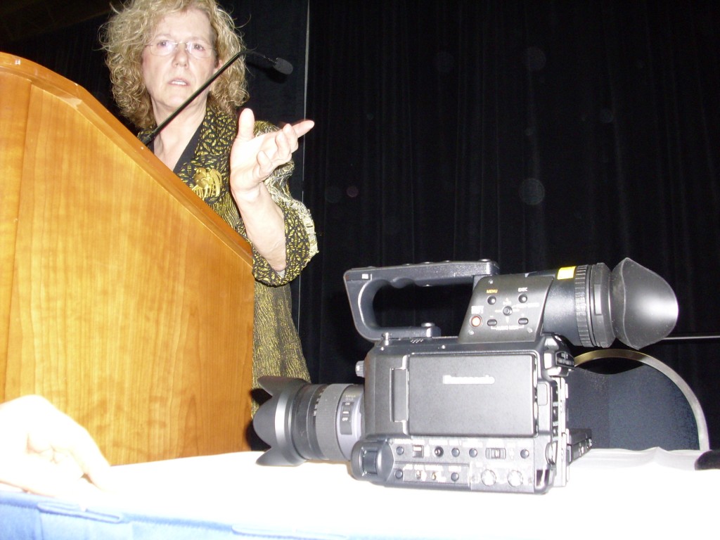 Panasonic AG-AF100 with Jan Crittenden Livingston at Government Video Expo 2010