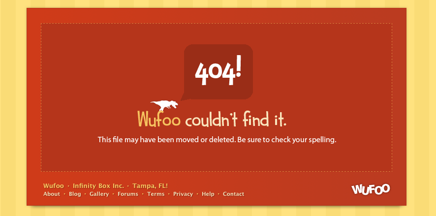 Wufoo Error Page