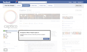 Captico Facebook New Pages Tour Step 2