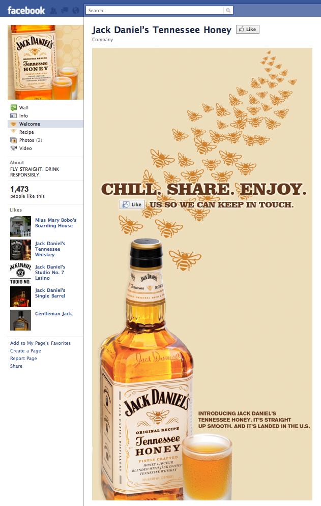 Jack Daniels Honey on Facebook